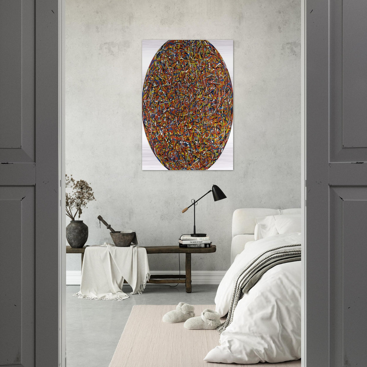 Lines in All Directions - Sol LeWitt Brushed Aluminum Print - 70x100 cm / 28x40 inches | Sol LeWitt Aluminum Print | Sol LeWitt Prints