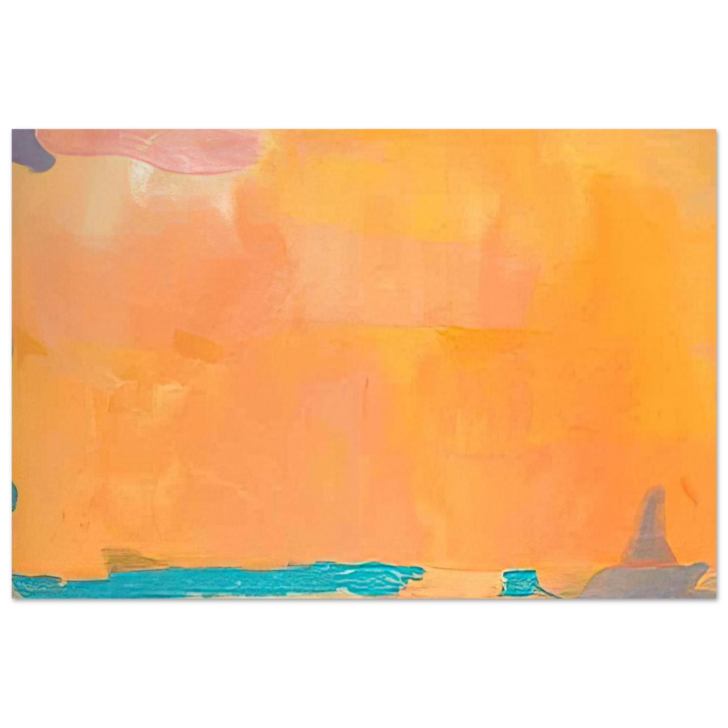 Helen Frankenthaler - Royal Fireworks - 1975 Wall art - 28x43  cm / XL (11x17 inches) - Premium Wooden Framed Poster With Fine Art Paper-canvas - Wood frame