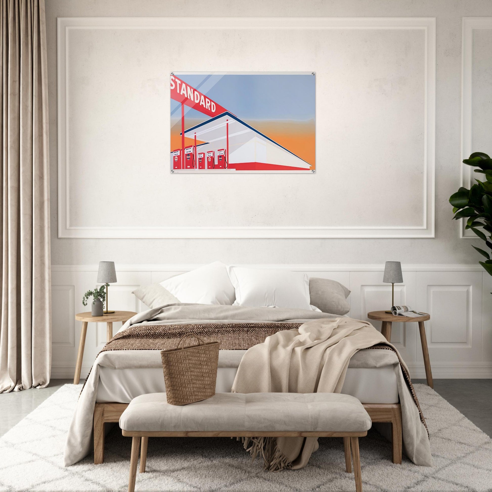 STANDARD STATION 1966 - Edward Ruscha Acrylic Print - 70x100 cm / 28x40″ inches