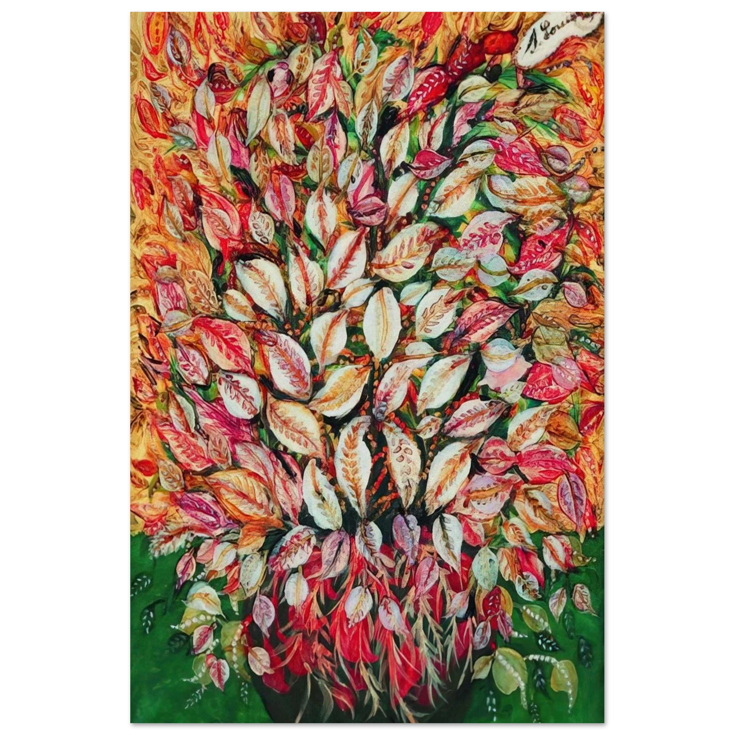 Feuilles - 1928 - Seraphine Louis Art Prints - 100x150 cm / 40x60″ inches | Seraphine Louis Poster | Seraphine Louis Prints