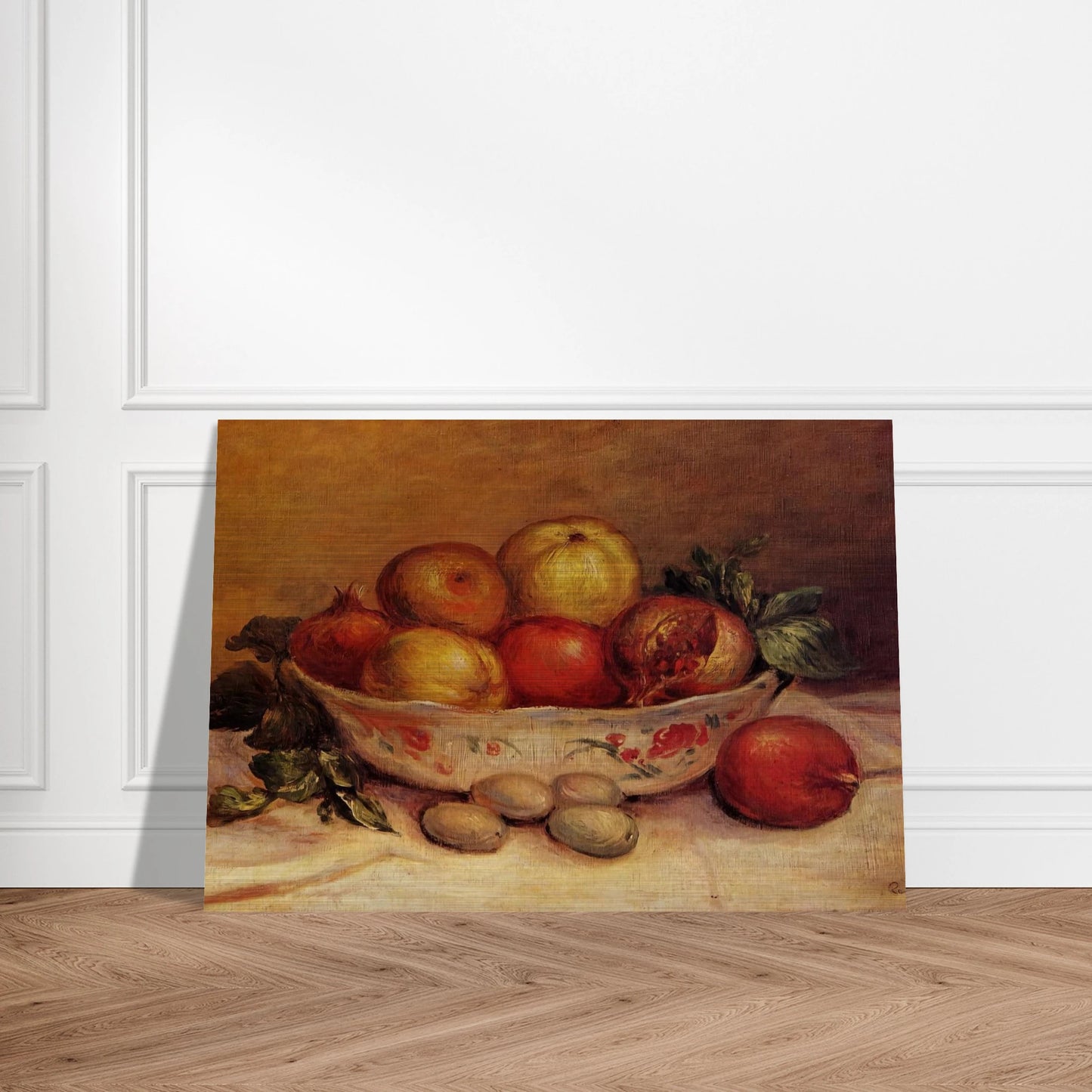 Still Life with Pomegranates - Pierre-Auguste Renoir Brushed Aluminum Print - 70x100 cm / 28x40 inches | Pierre-Auguste Renoir Aluminum Print | Pierre-Auguste Renoir Prints
