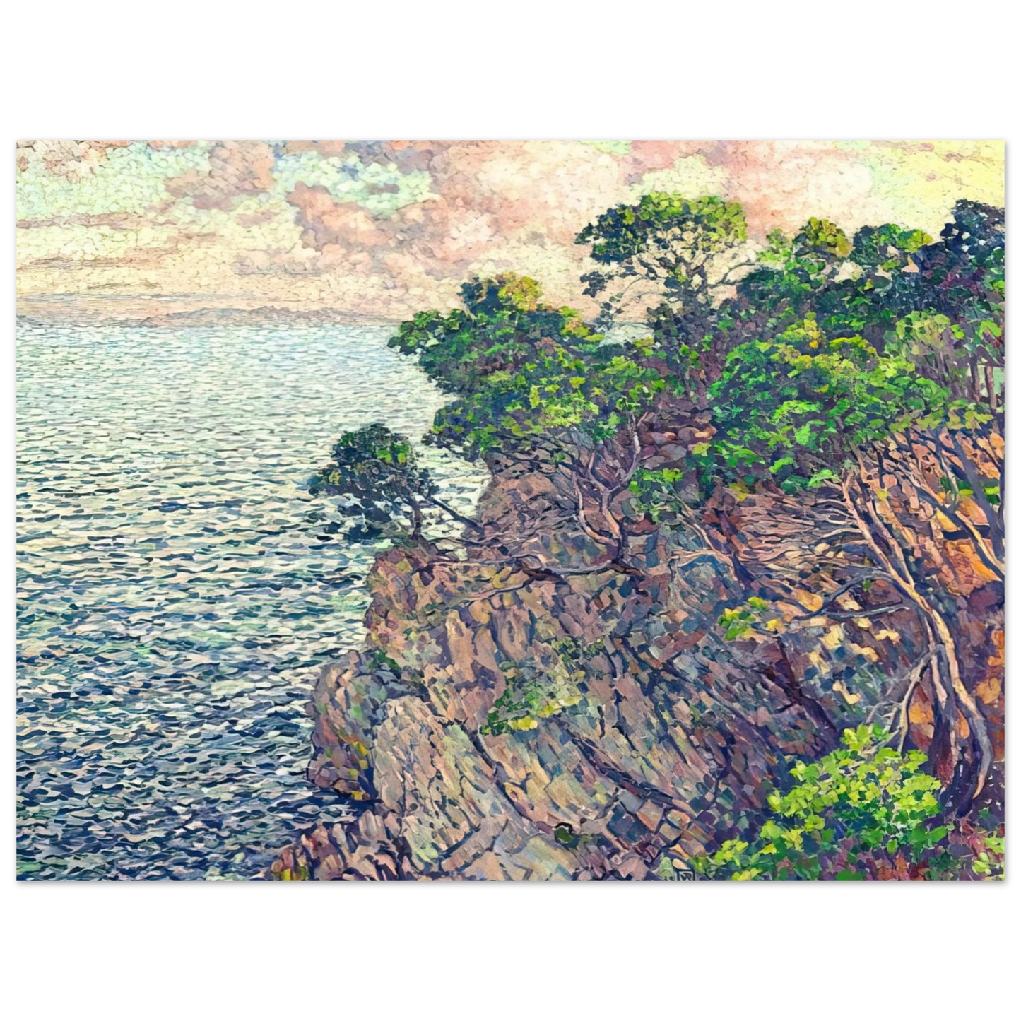 Theo van Rysselberghe - THE POINT OF ROSSIGNOL 1905  75x100 cm / 30x40inches Fine Art Poster