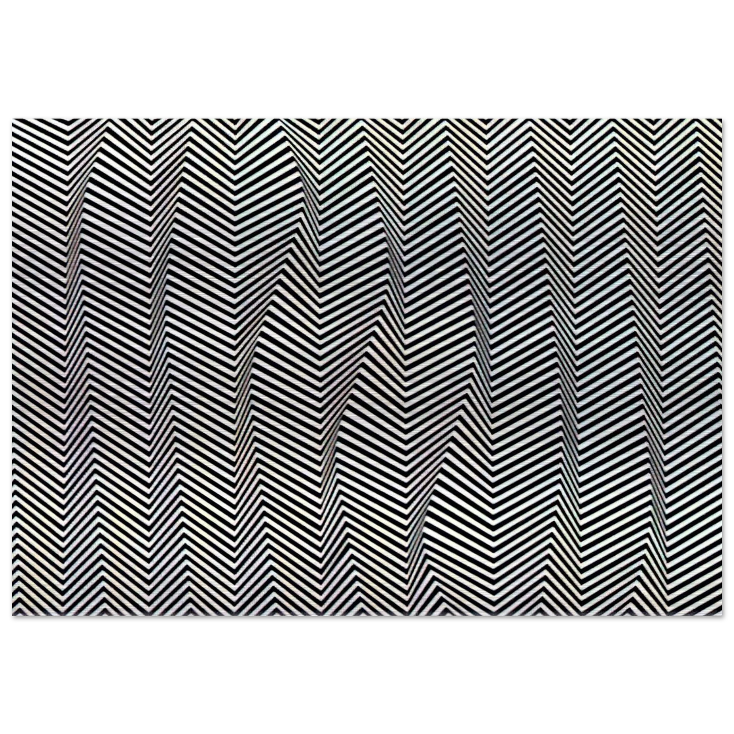 DESCENDING 1966 - Bridget Riley Brushed Aluminum Print - 70x100 cm / 28x40 inches | Bridget Riley Aluminum Print | Bridget Riley Prints