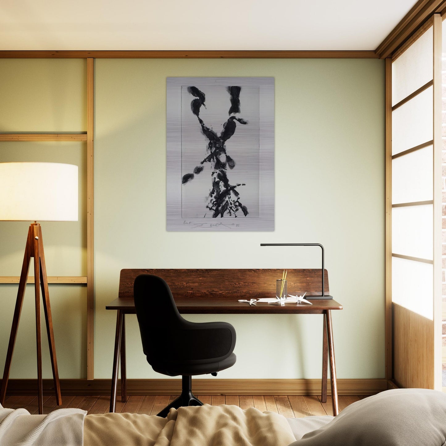 TO STOP THE CRY 1994 - Zao Wou-Ki Brushed Aluminum Print - 70x100 cm / 28x40 inches | Zao Wou-Ki Aluminum Print | Zao Wou-Ki Prints