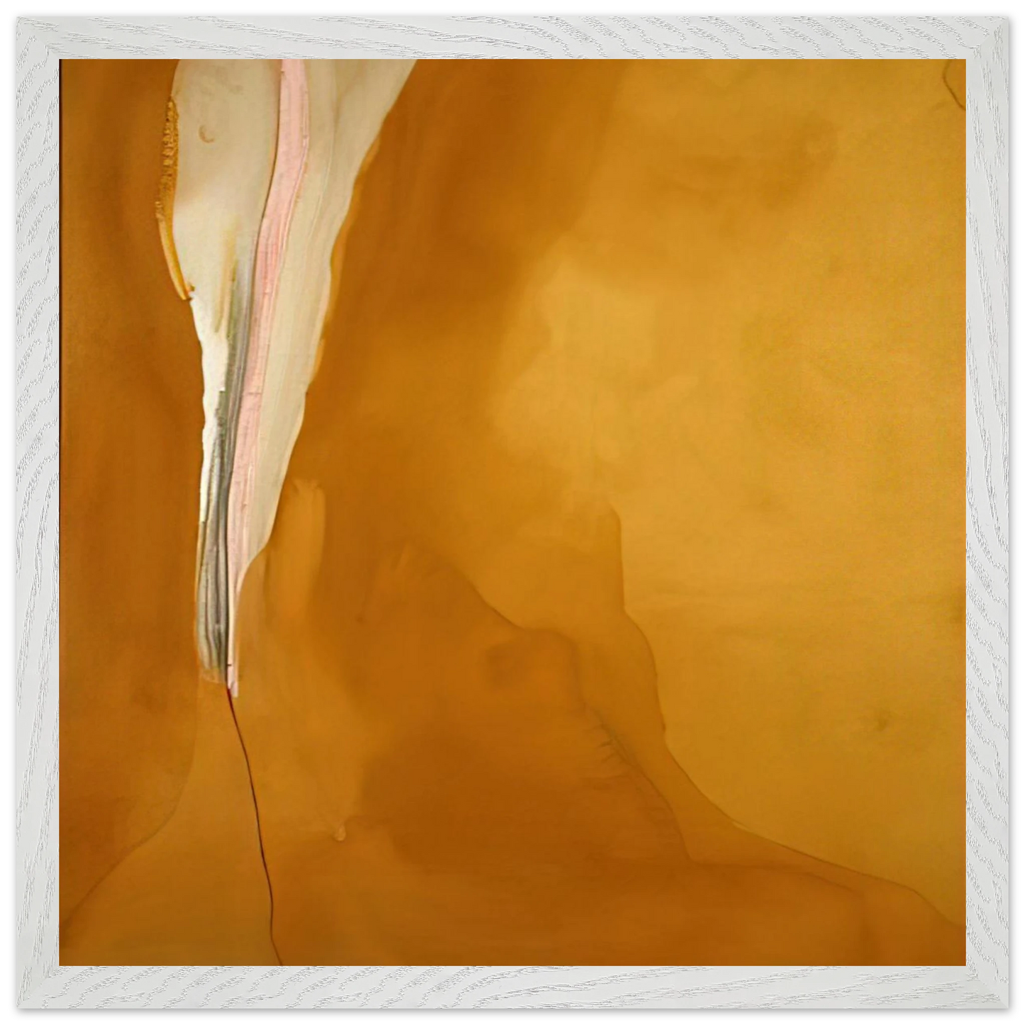 Helen Frankenthaler - Coral Wedge - 1972 Wall art - 28x43  cm / XL (11x17 inches) - Premium Wooden Framed Poster With Fine Art Paper-canvas - Wood frame