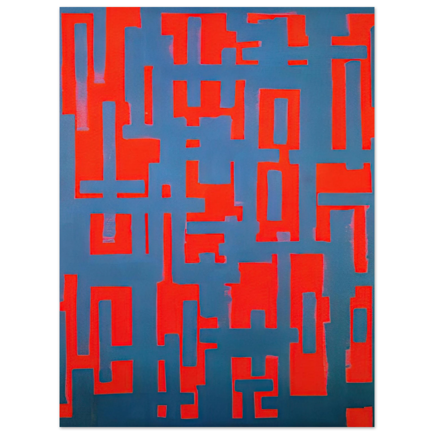 Ad Reinhardt - Untitled Red and Gray - 1950  75x100 cm / 30x40inches Fine Art Poster
