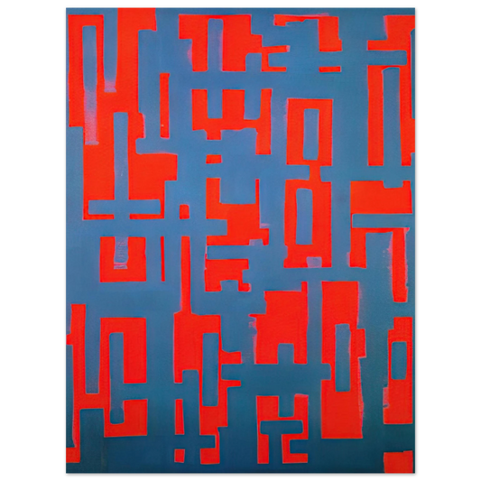 Ad Reinhardt - Untitled Red and Gray - 1950  75x100 cm / 30x40inches Fine Art Poster