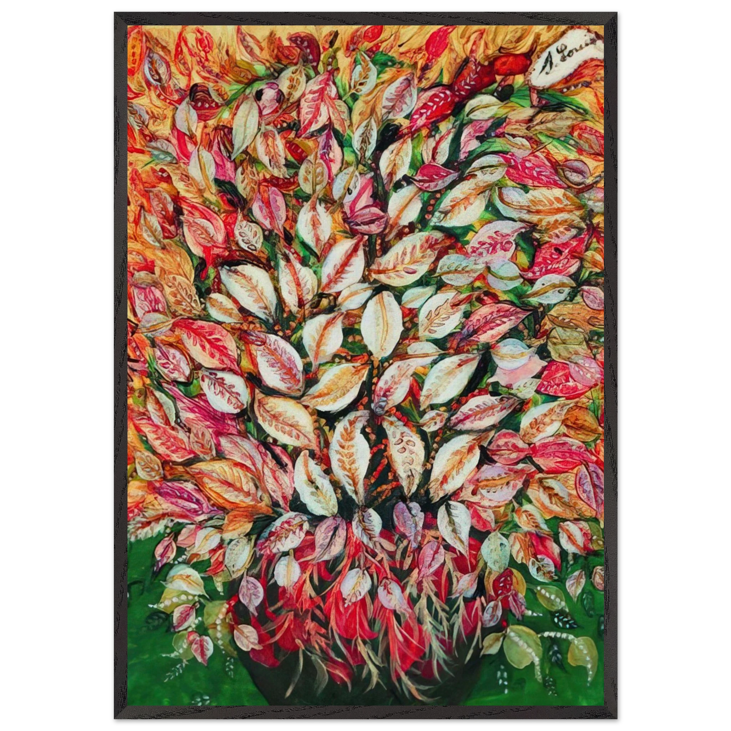 Feuilles - 1928 - Seraphine Louis 70x100 cm / 28x40 inches Framed Art Print – Black Wooden Frame
