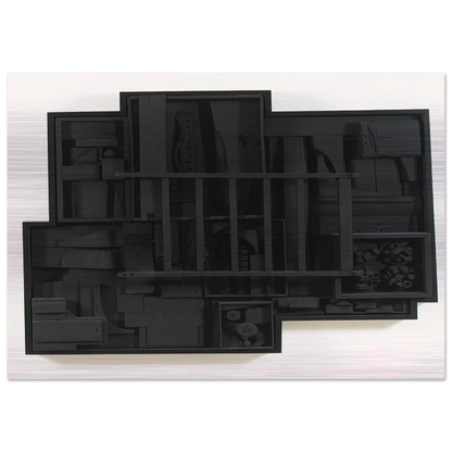 SKY JAG IV 1974 - Louise Nevelson Brushed Aluminum Print - 70x100 cm / 28x40 inches | Louise Nevelson Aluminum Print | Louise Nevelson Prints