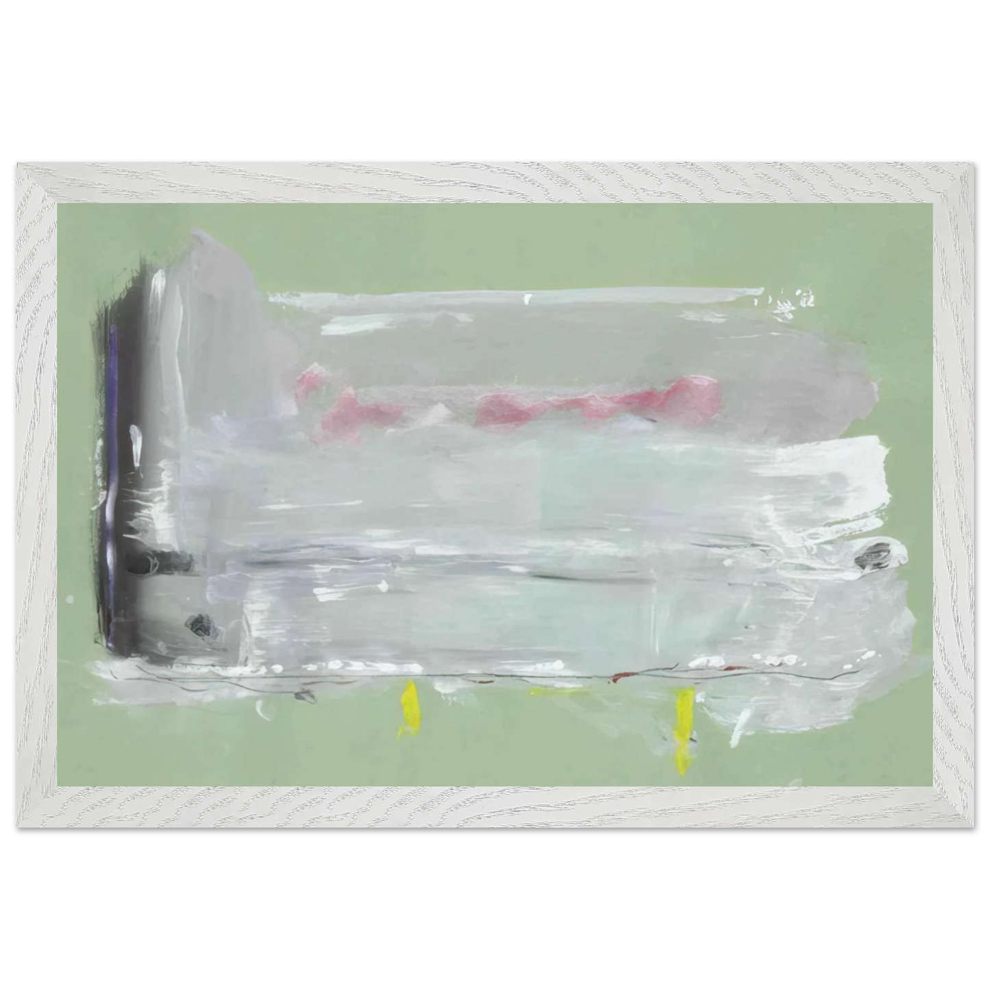 Helen Frankenthaler - Untitled - 1984 Wall art - 50x70 cm / 20x28 inches - Premium Wooden Framed Poster With Fine Art Paper-canvas - White frame