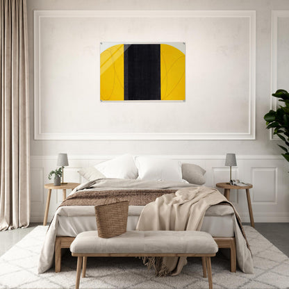 ELLOW BLACK ZONE PAINTING IV 1996 - Robert Mangold Acrylic Print - 70x100 cm / 28x40″ inches