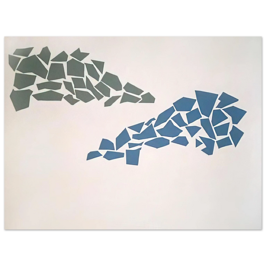 Robert Goodnough - Blue and Green - 1968  75x100 cm / 30x40inches Fine Art Poster