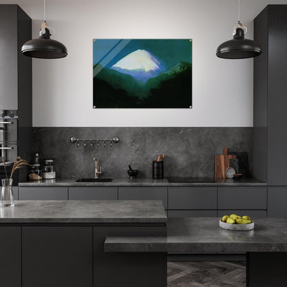 Elbrus. Moonlit Night - Arkhyp Kuindzhi Acrylic Print - 70x100 cm / 28x40″ inches | Arkhyp Kuindzhi Wall Art | Arkhyp Kuindzhi Prints