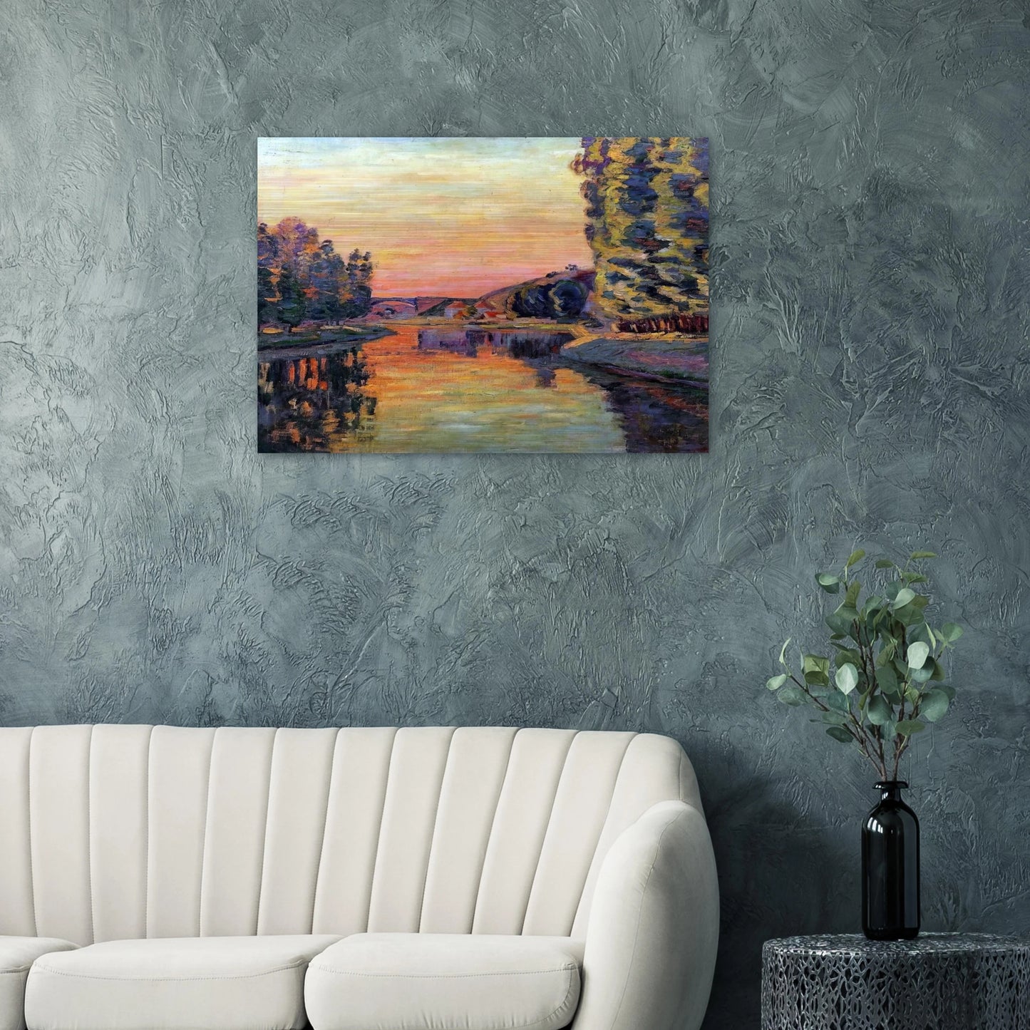 Moret - 1902 - Armand Guillaumin Brushed Aluminum Print - 70x100 cm / 28x40 inches | Armand Guillaumin Aluminum Print | Armand Guillaumin Prints