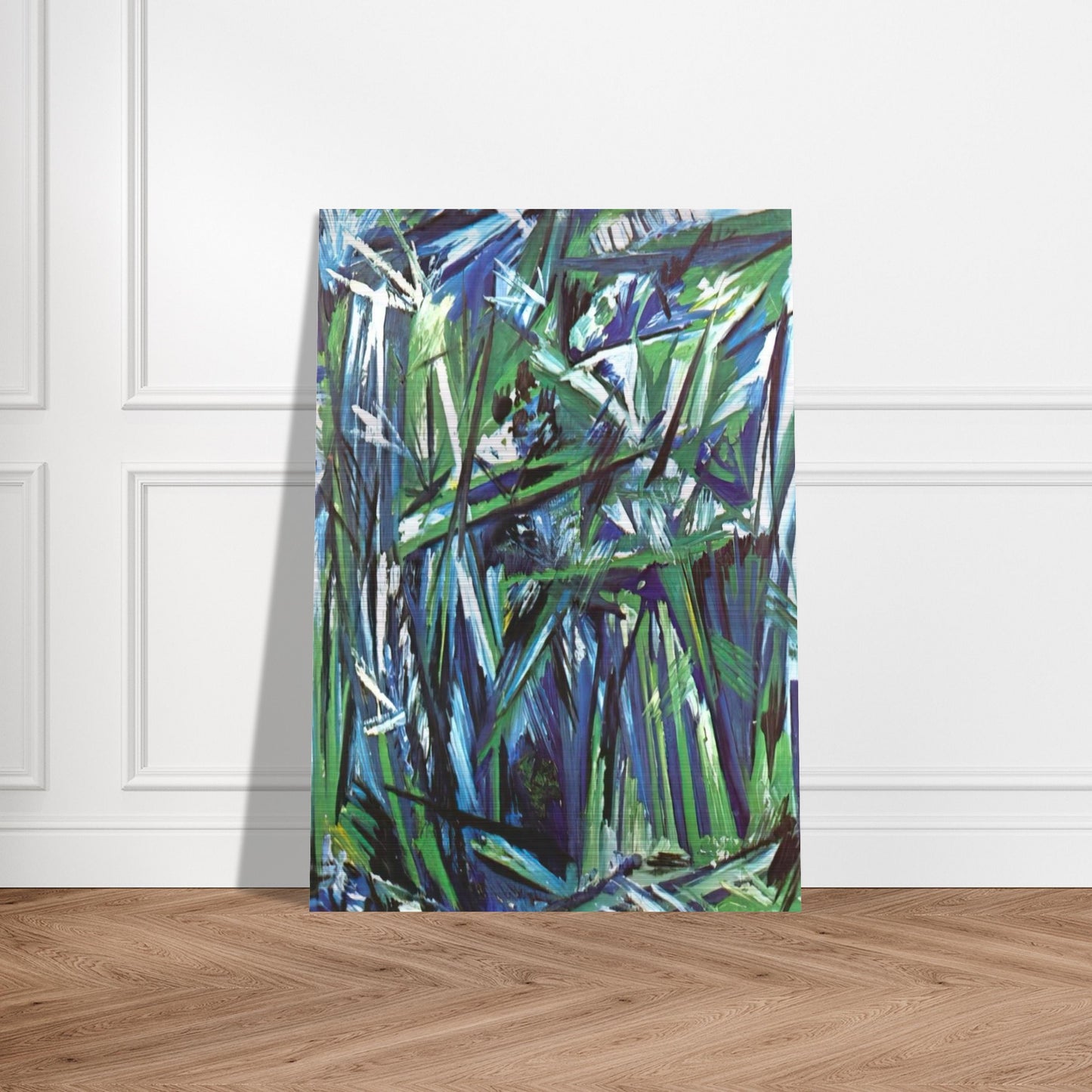 Green Forest - 1911 - Natalia Goncharova Brushed Aluminum Print - 70x100 cm / 28x40 inches | Natalia Goncharova Aluminum Print | Natalia Goncharova Prints