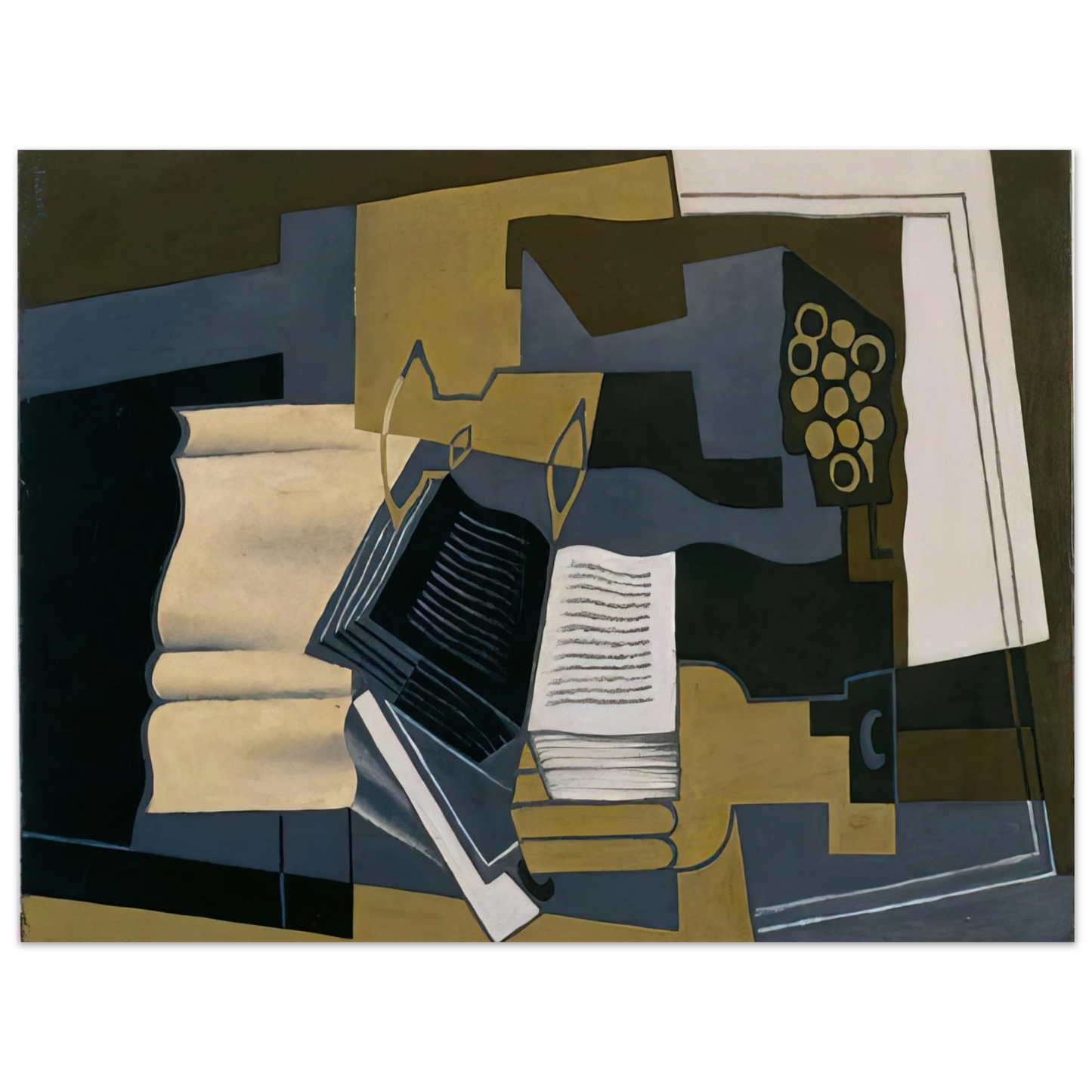 Juan Gris - CARAFE AND BOOK 1920  75x100 cm / 30x40inches Fine Art Poster