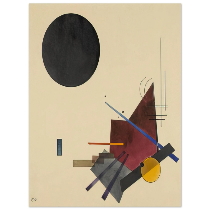 Wassily Kandinsky - BLACK RELATIONSHIP 1924  75x100 cm / 30x40inches Fine Art Poster