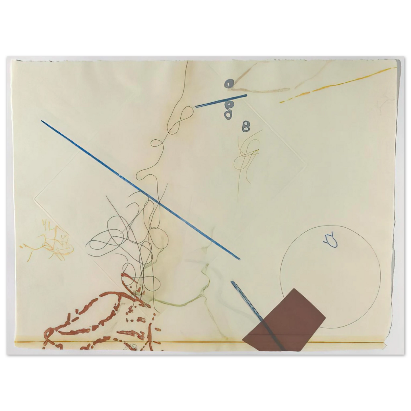 John Cage - Dereau No. 11 - 1982  75x100 cm / 30x40inches Fine Art Poster