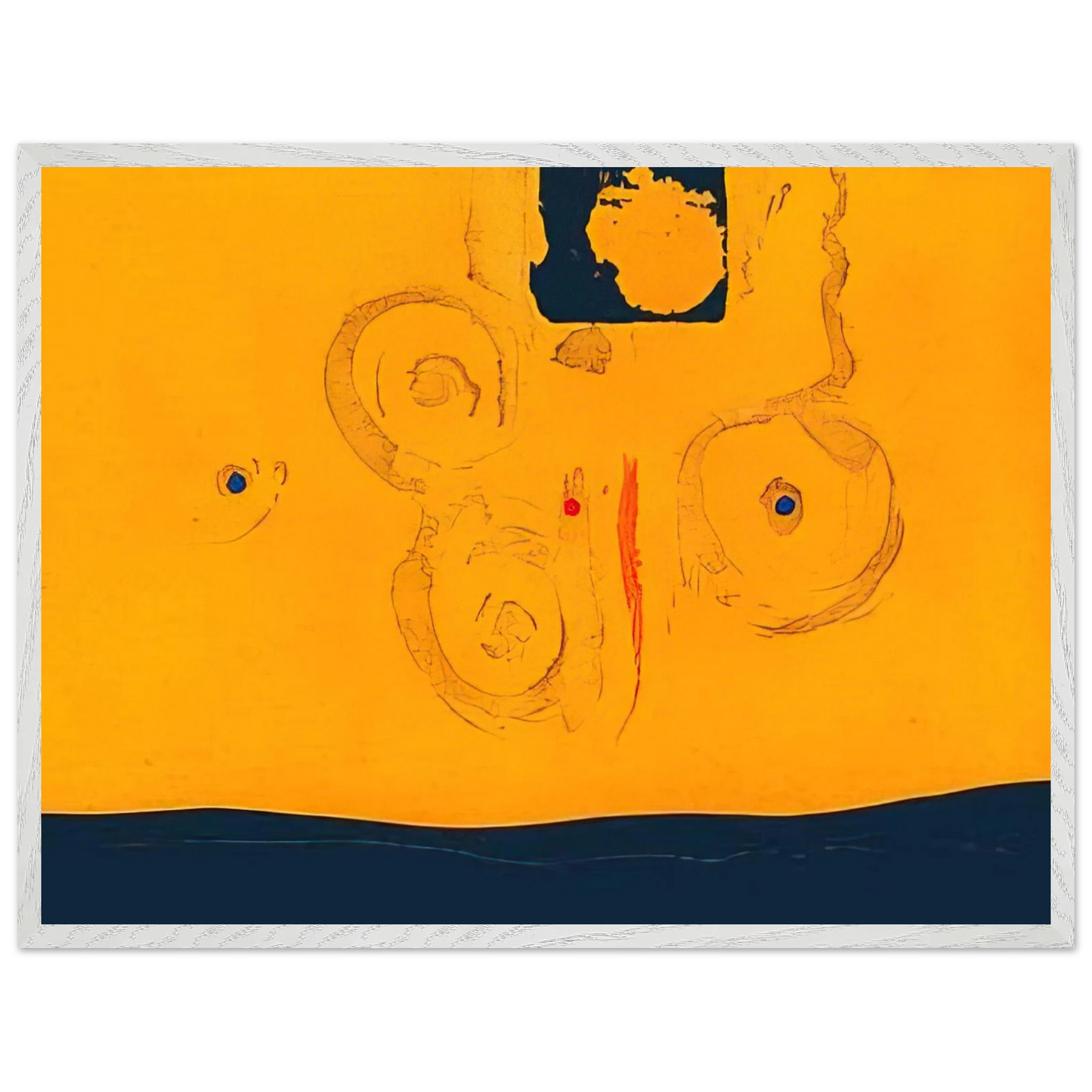 Helen Frankenthaler - Plaza Real - 1988 Wall art - 30x40 cm / 12x16 inches - Premium Wooden Framed Poster With Fine Art Paper-canvas - Wood frame