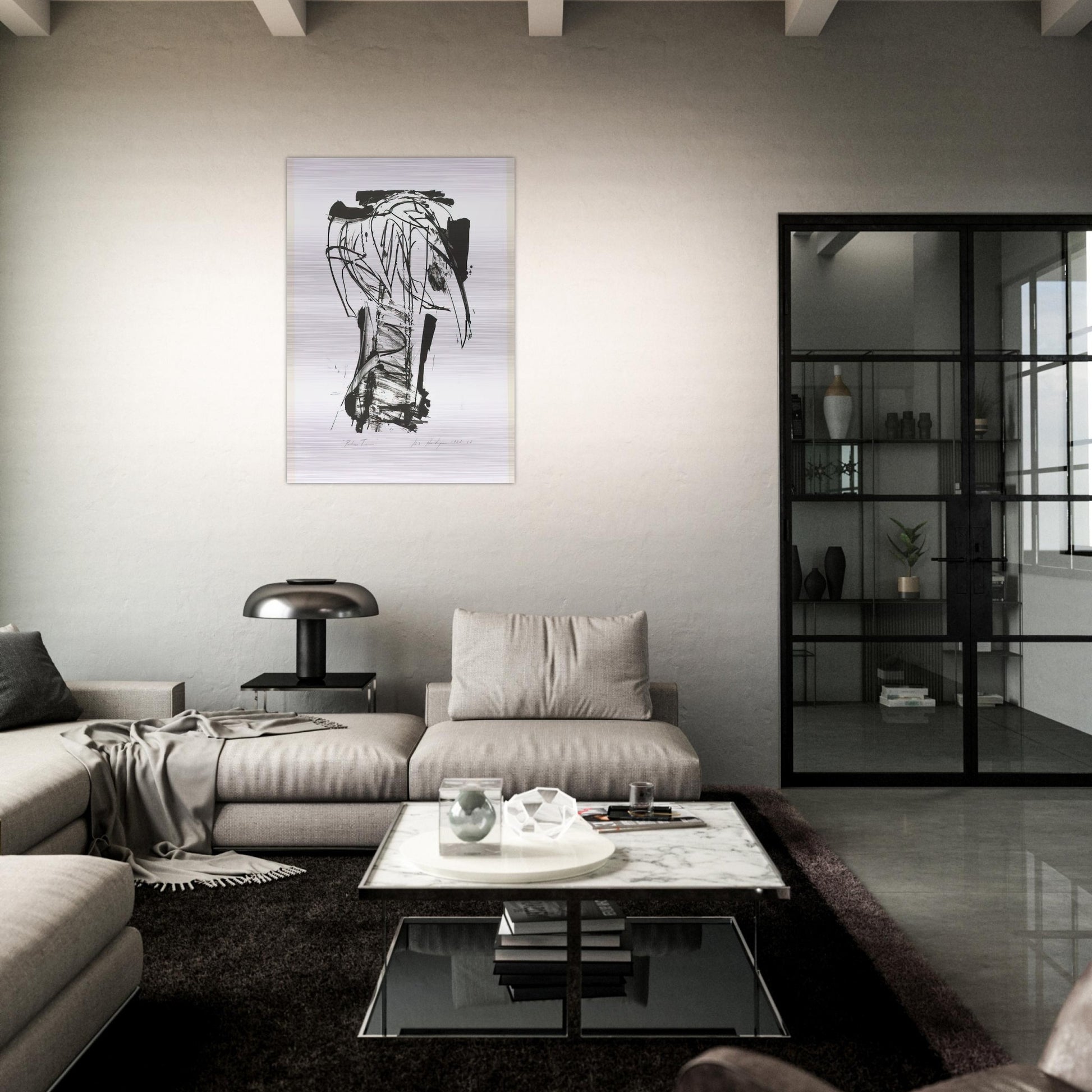 Palm Trees, from the Series The Archaics - Grace Hartigan Brushed Aluminum Print - 70x100 cm / 28x40 inches | Grace Hartigan Aluminum Print | Grace Hartigan Prints