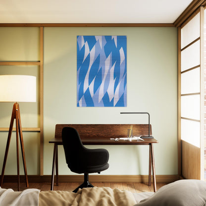 TWO BLUES 2003 - Bridget Riley Brushed Aluminum Print - 70x100 cm / 28x40 inches | Bridget Riley Aluminum Print | Bridget Riley Prints