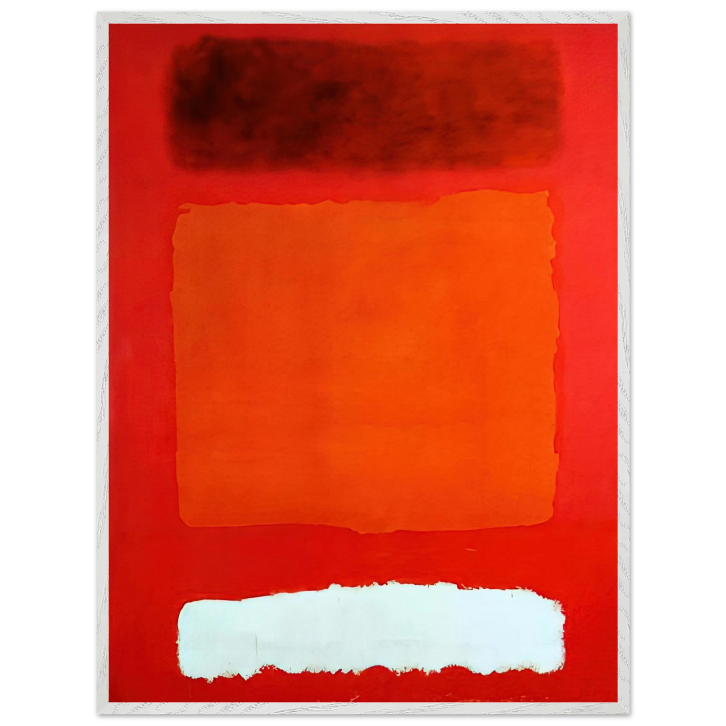 Mark Rothko - Red, White, and Brown - 1957 Wall Art - 30x40 cm / 12x16 inches - Premium Wooden Framed Poster With Fine Art Paper-canvas - Black frame