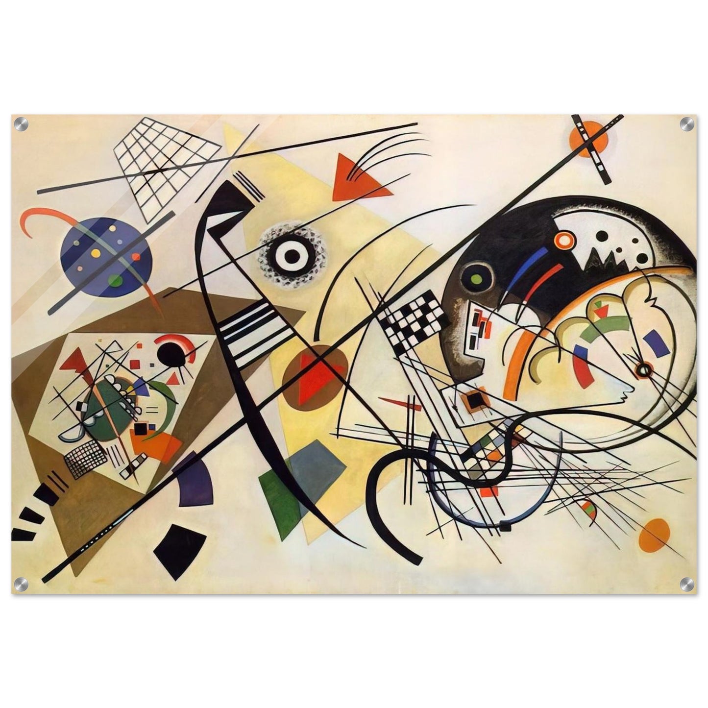 TRANSVERSE LINE 1923 - Wassily Kandinsky Acrylic Print - 70x100 cm / 28x40″ inches