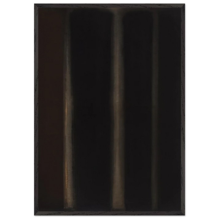 Umber Black - 1974 - Yun Hyong-keun 70x100 cm / 28x40 inches Framed Art Print – Black Wooden Frame