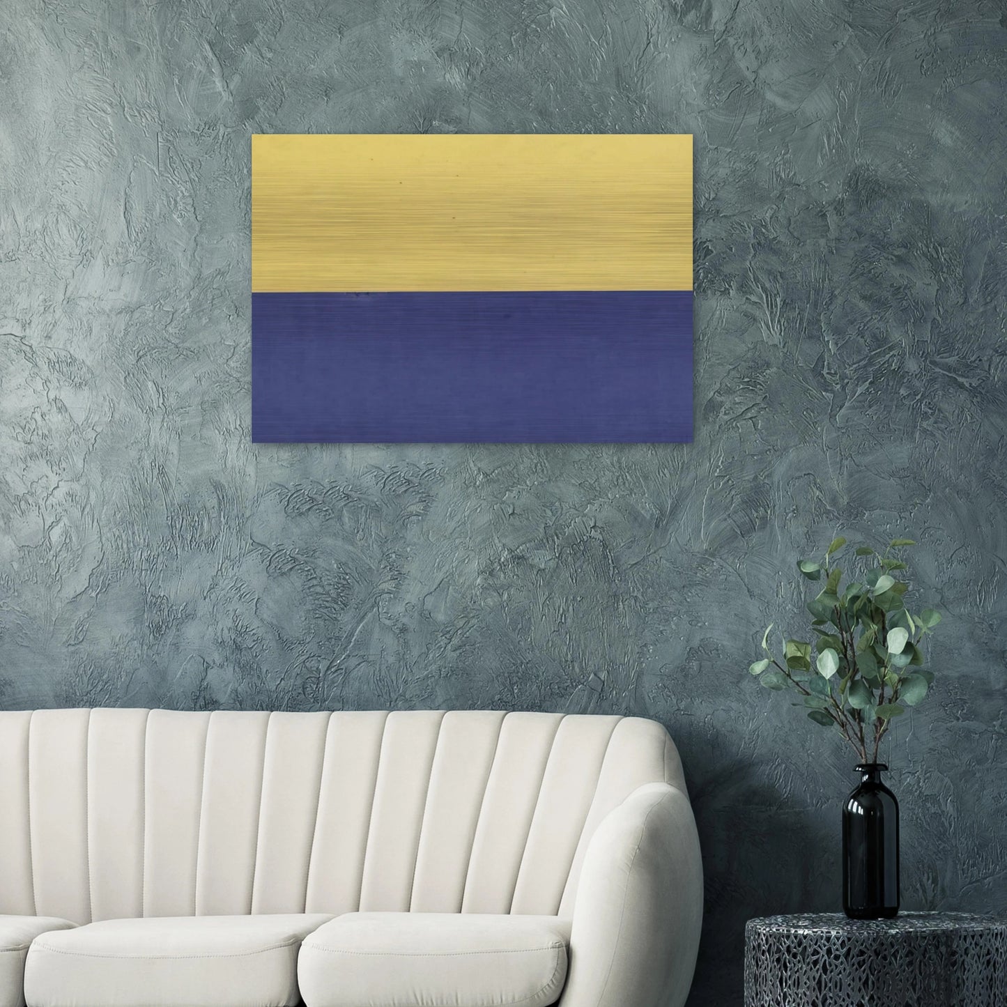 Yellow and Blue - Ellsworth Kelly Brushed Aluminum Print - 70x100 cm / 28x40 inches | Ellsworth Kelly Aluminum Print | Ellsworth Kelly Prints