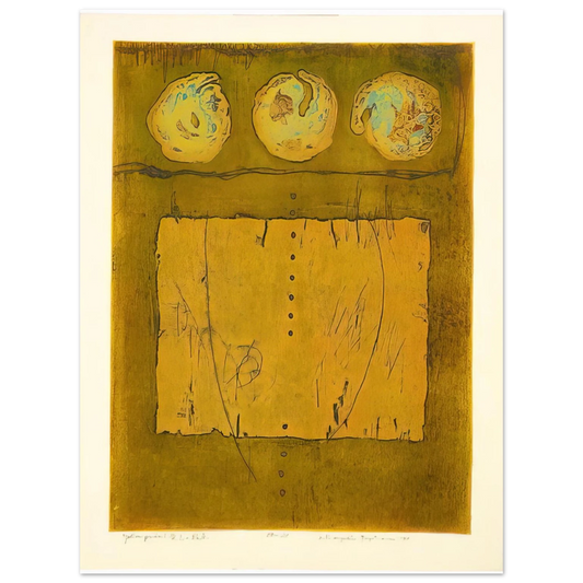 Hiroyuki Tajima - Yellow Print - 1970  75x100 cm / 30x40inches Fine Art Poster