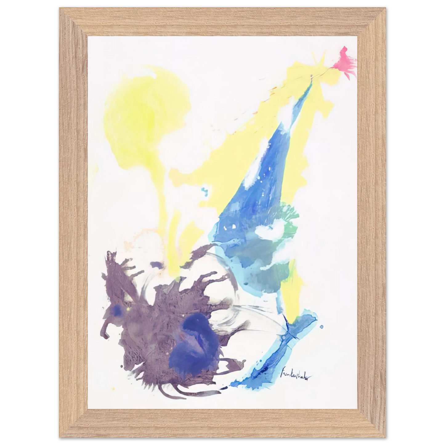 Helen Frankenthaler - Moving Day - 1961 Wall art - 70x100 cm / 28x40 inches - Premium Wooden Framed Poster With Fine Art Paper-canvas - Wood frame
