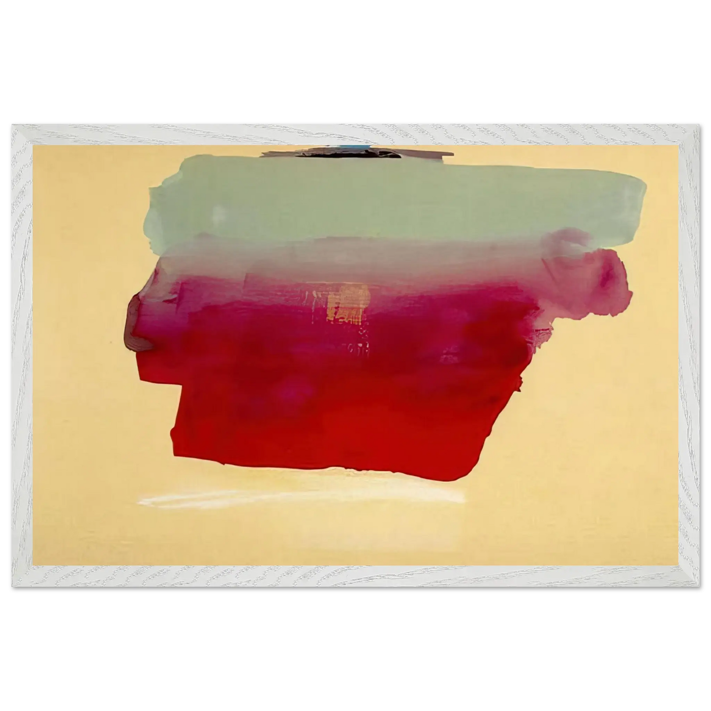 Helen Frankenthaler - Robinson s Wrap - 1974 Wall art - 60x80 cm / 24x32 Inches - Premium Wooden Framed Poster With Fine Art Paper - White frame