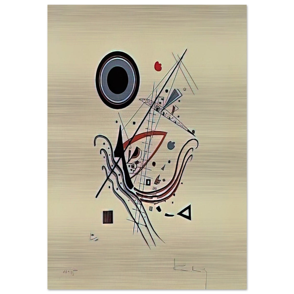 BLUE 1922 - Wassily Kandinsky Brushed Aluminum Print - 70x100 cm / 28x40 inches | Wassily Kandinsky Aluminum Print | Wassily Kandinsky Prints
