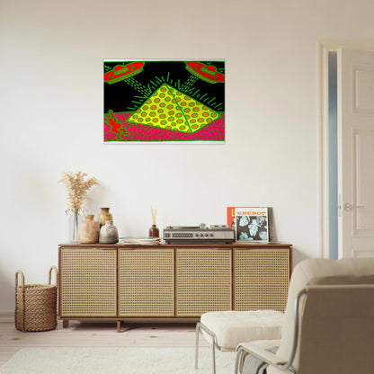 UNTITLED 1983 3 - Keith Haring Brushed Aluminum Print - 70x100 cm / 28x40 inches | Keith Haring Aluminum Print | Keith Haring Prints
