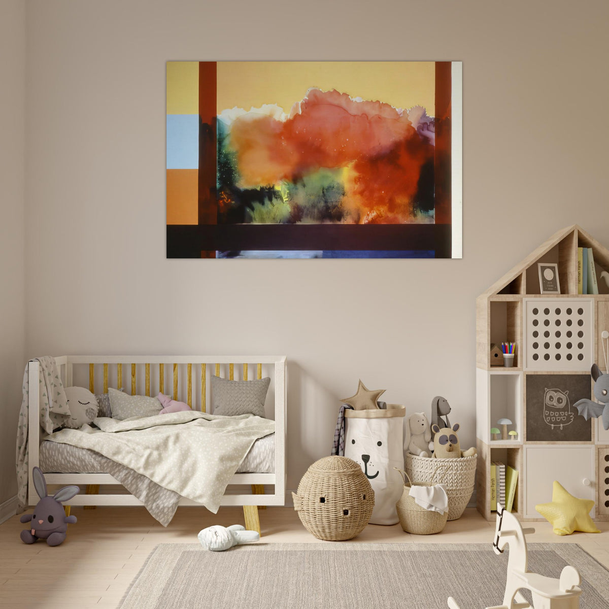 For The Gypsy and His Daughter - 1985 - Ronnie Landfield Art Prints - 100x150 cm / 40x60″ inches | Ronnie Landfield Poster | Ronnie Landfield Prints