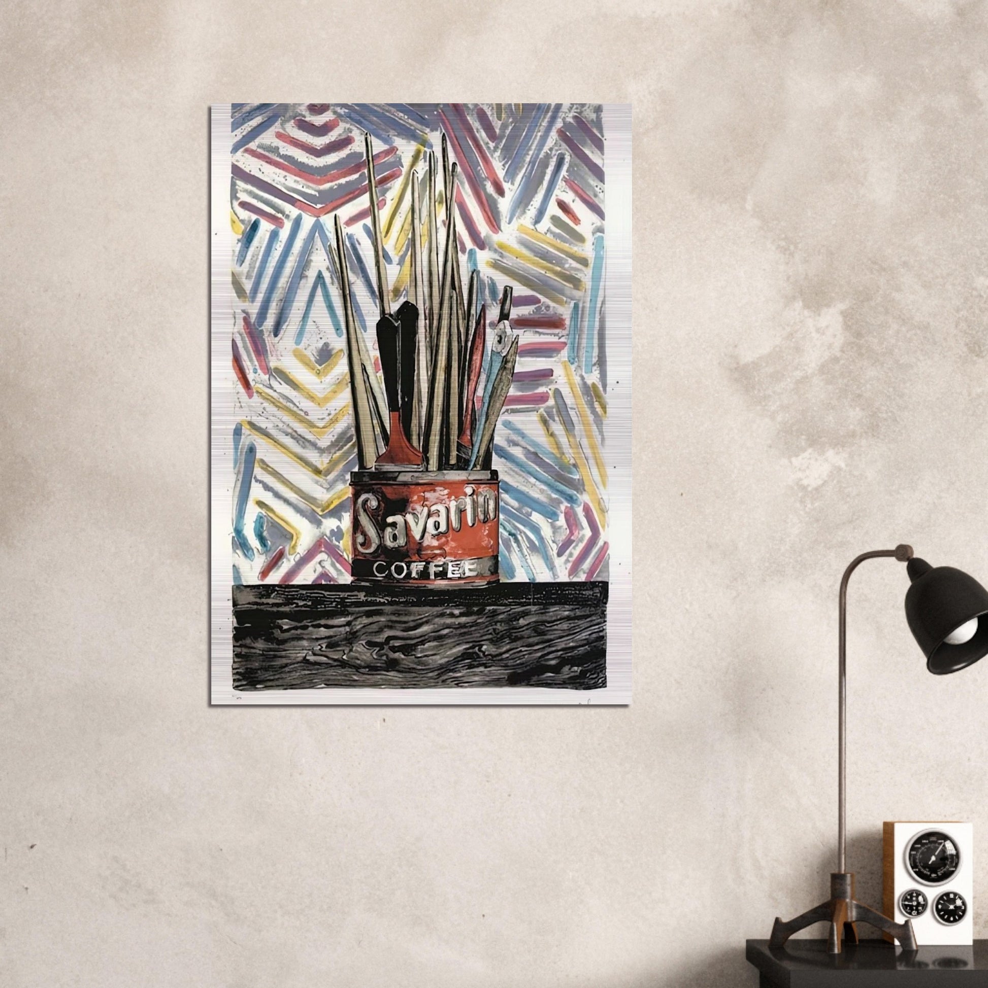 SAVARIN ULAE 183 - Jasper Johns Brushed Aluminum Print - 70x100 cm / 28x40 inches | Jasper Johns Aluminum Print | Jasper Johns Prints