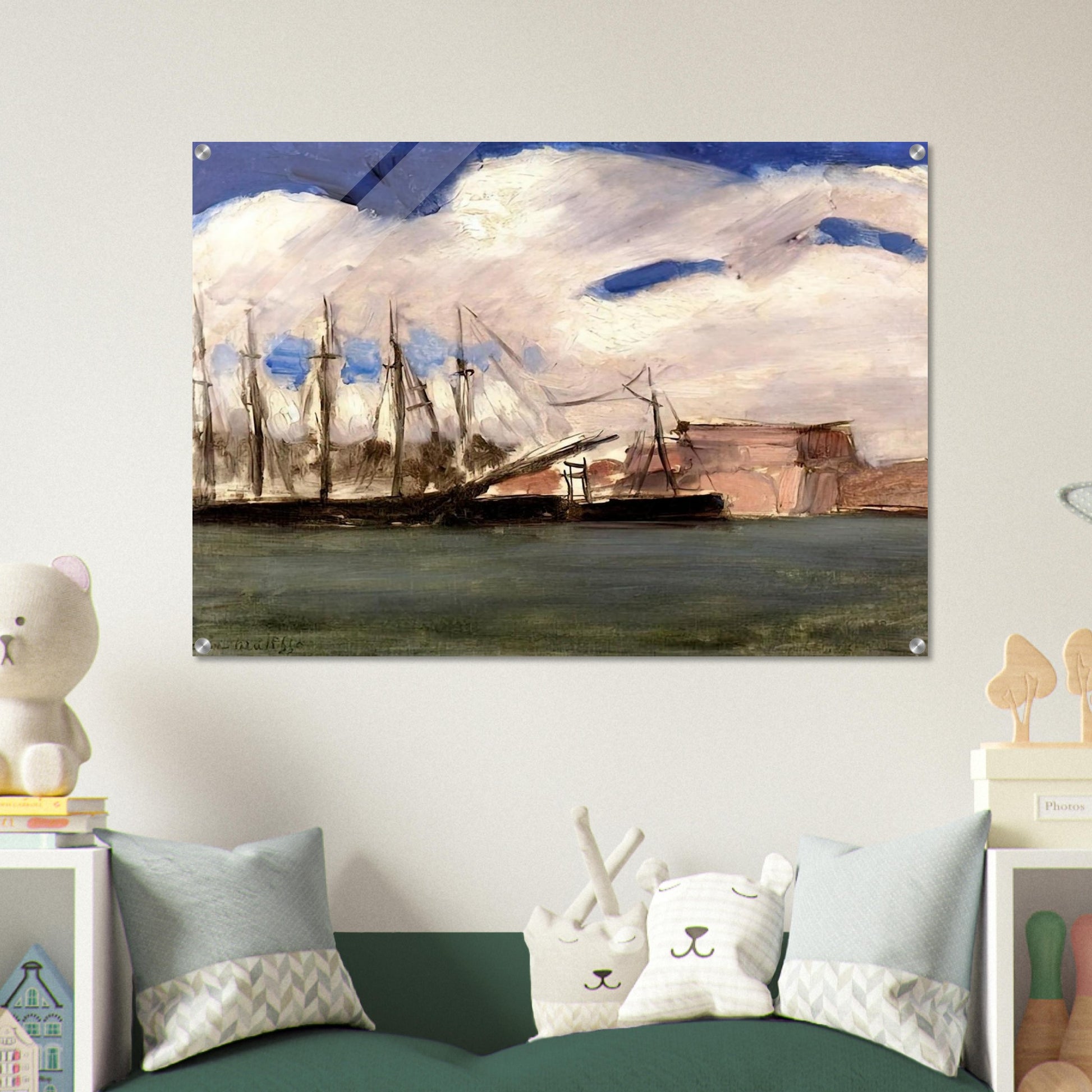 WHITE CLOUDS THE OLD PORT OF MARSEILLE 1918 - Henri Matisse Acrylic Print - 70x100 cm / 28x40″ inches