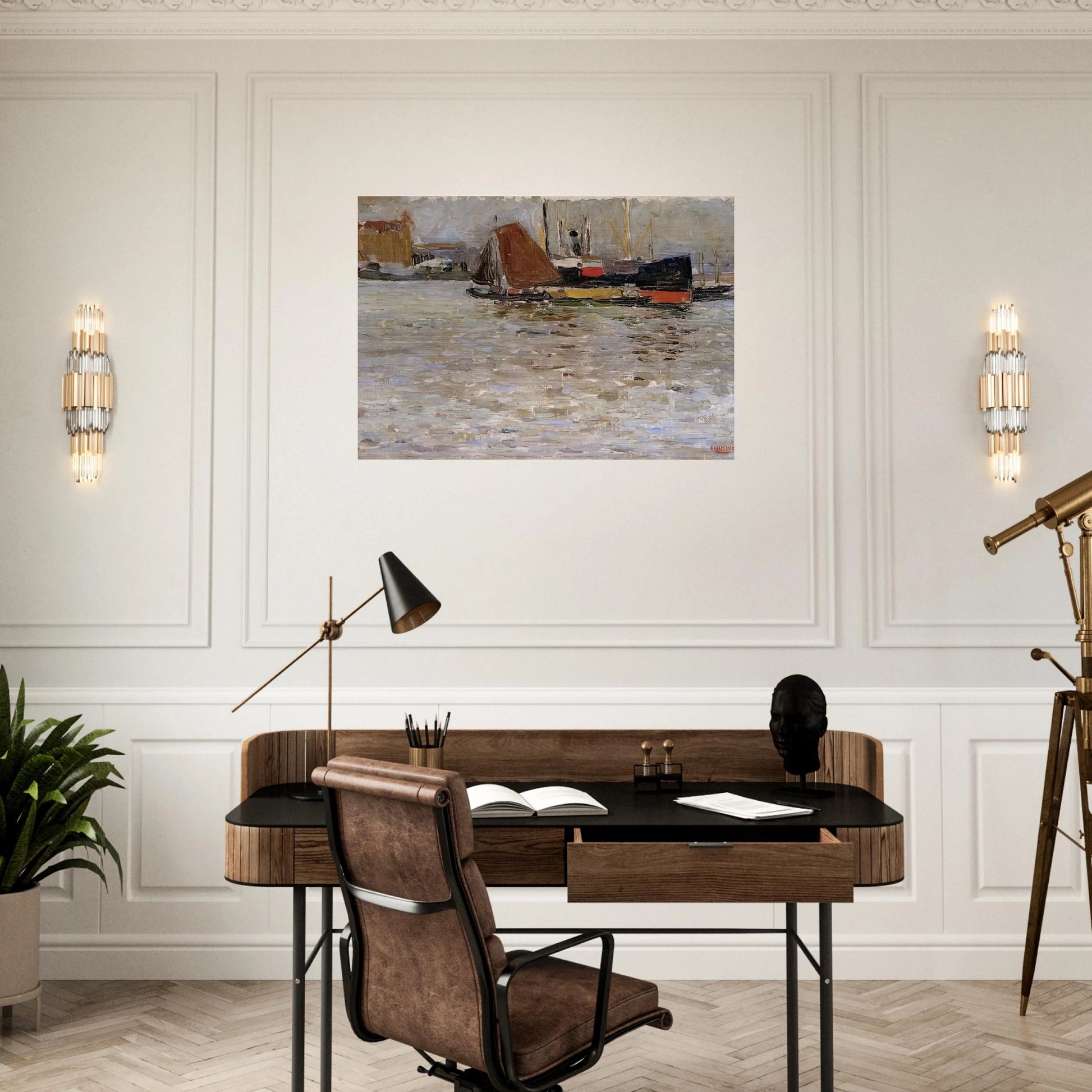 ROTTERDAM SUN 1906 - Wassily Kandinsky Brushed Aluminum Print - 70x100 cm / 28x40 inches | Wassily Kandinsky Aluminum Print | Wassily Kandinsky Prints