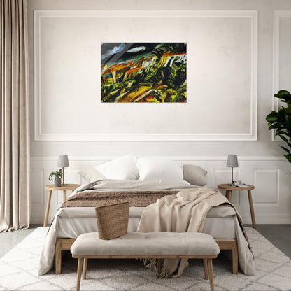 VIEW OF CERET - Chaim Soutine Acrylic Print - 70x100 cm / 28x40″ inches | Chaim Soutine Wall Art | Chaim Soutine Prints