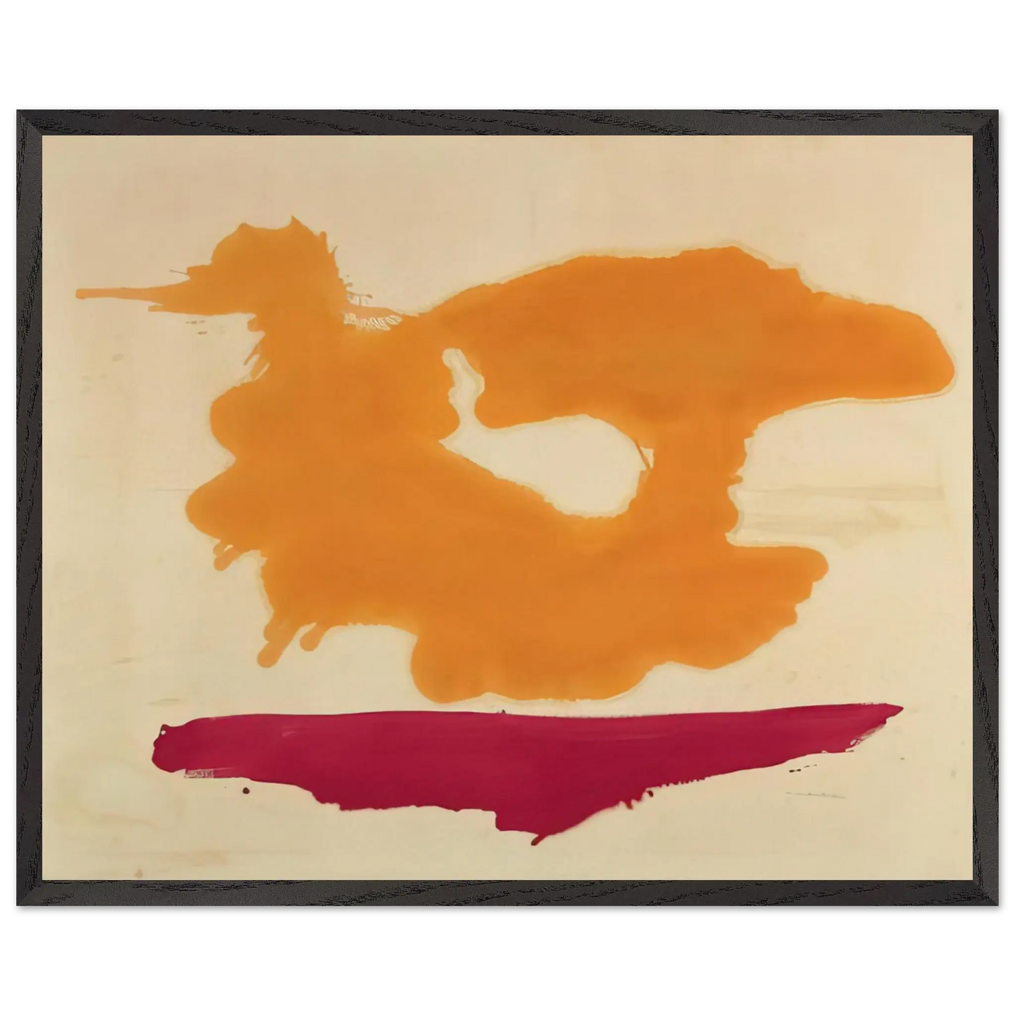 Helen Frankenthaler - Only Orange - 1963 Wall art - 40x50 cm / 16x20 Inches - Fine Art Poster - -