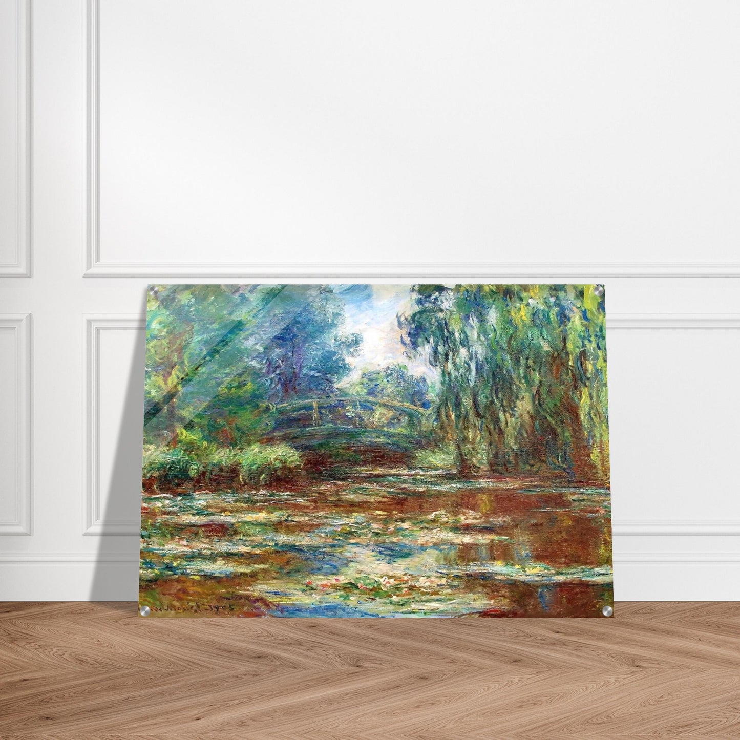 Water Lily Pond and Bridge - claude monet Acrylic Print - 70x100 cm / 28x40″ inches