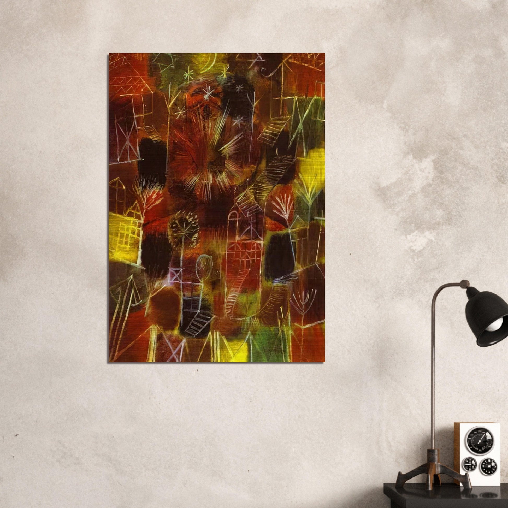 COSMIC COMPOSITION 1919 - Paul Klee Brushed Aluminum Print - 70x100 cm / 28x40 inches | Paul Klee Aluminum Print | Paul Klee Prints