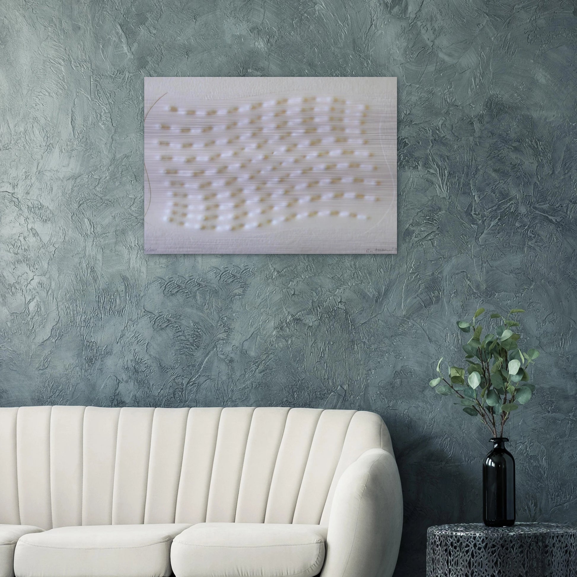 Superficie III - 1995 - Enrico Castellani Brushed Aluminum Print - 70x100 cm / 28x40 inches | Enrico Castellani Aluminum Print | Enrico Castellani Prints