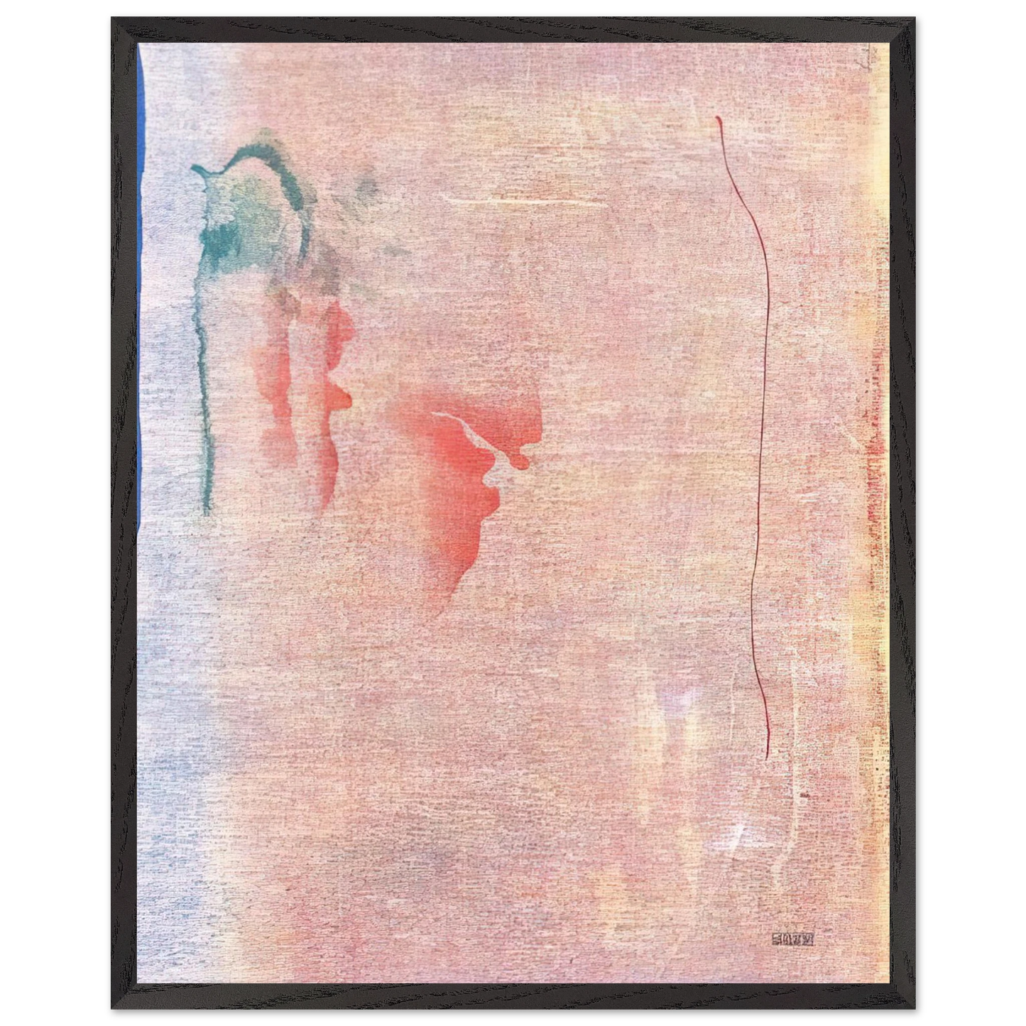 Helen Frankenthaler - Cedar Hill - 1983 Wall art - A1 (59.4 x 84.1  cm) - Premium Wooden Framed Poster With Fine Art Paper-canvas - Black frame