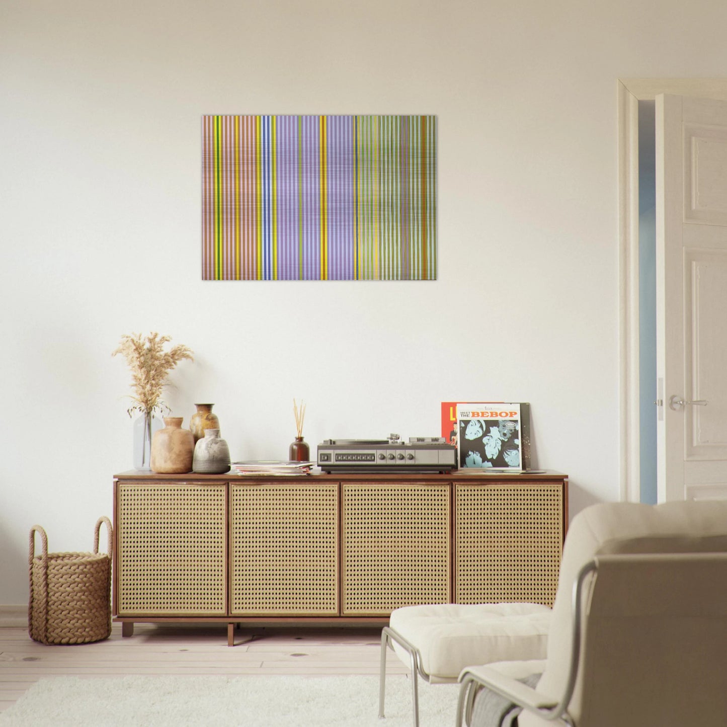 Ianthe - 1969 - Gene Davis Brushed Aluminum Print - 70x100 cm / 28x40 inches | Gene Davis Aluminum Print | Gene Davis Prints