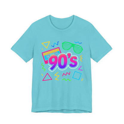Oldschool-Musik der 90er – Arcade-Vibes. Klassischer 90er-Jahre-Vintage-Look. Retro-T-Shirt „I Heart The Nineties“ aus den 90ern.