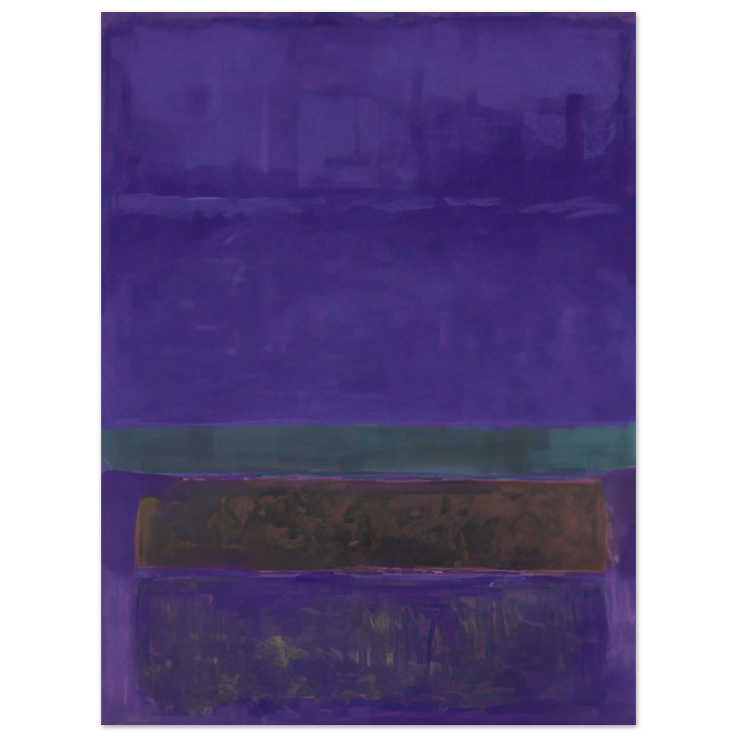 Mark Rothko - Untitled [Blue, Green, and Brown] - 1952 Wall Art - 30x40 cm / 12x16 inches - Fine Art Poster-canvas - -