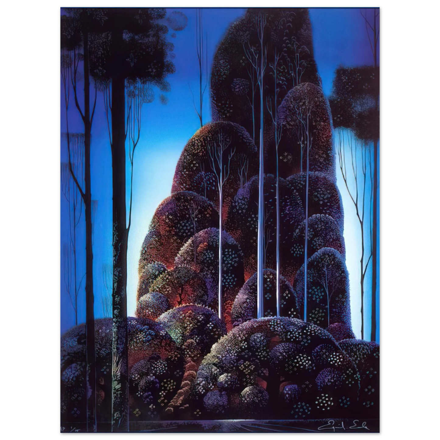 Eyvind Earle - Tall Trees  75x100 cm / 30x40inches Fine Art Poster