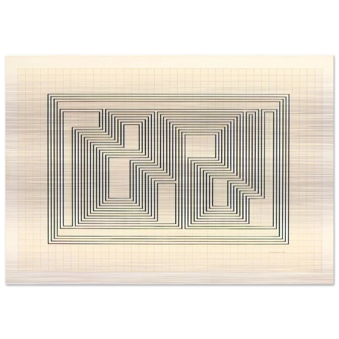 GRAPHIC TECTONIC 1941 - Josef Albers Brushed Aluminum Print - 70x100 cm / 28x40 inches | Josef Albers Aluminum Print | Josef Albers Prints