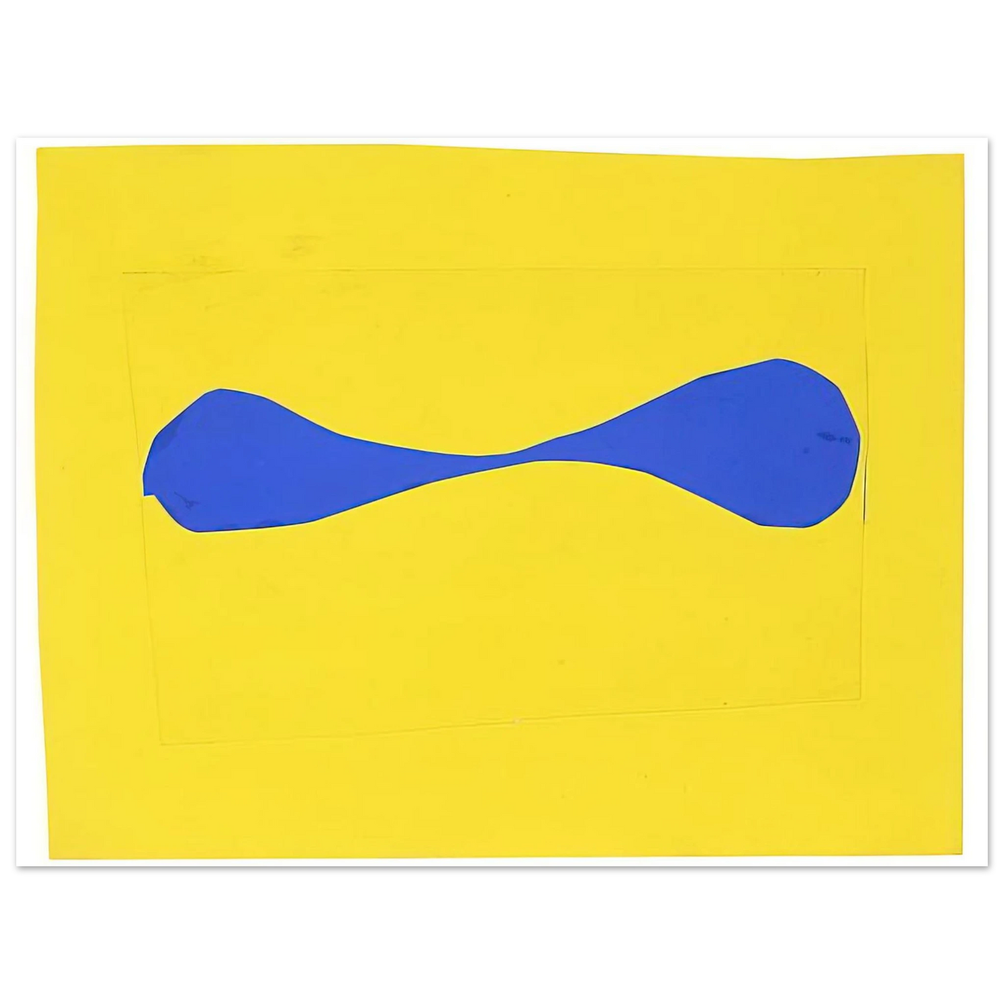 Ellsworth Kelly - Blue Form on Yellow  75x100 cm / 30x40inches Fine Art Poster